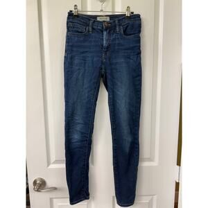Madewell 9” mid rise skinny medium wash size 25